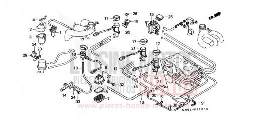 VALVE SOLENOIDE/ FILTRE A AIR SECONDAIRE (1) GL1500J de 1988